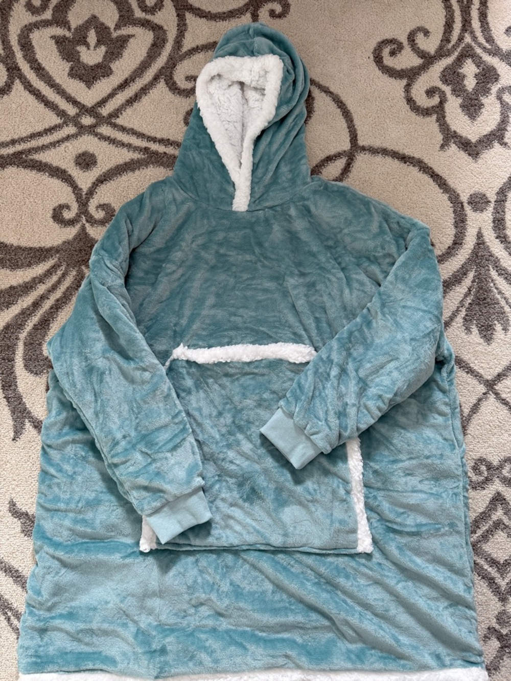 Wearable blanket hoodie, super warm soft and oversized. Onesies fits all.